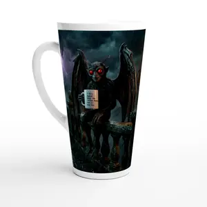 Mothman Latte Mug  — Red Eye | Cryptid Latte Mug - 17oz