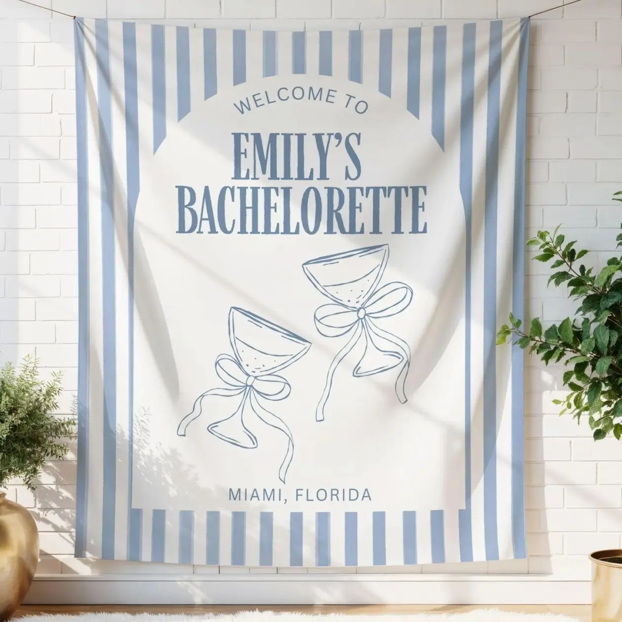 Custom Bachelorette Party Banner Decor, Bachelorette Weekend Wall Tapestry, Welcome Beach Sign, Coastal Bach Party, Party Wall Backdrop