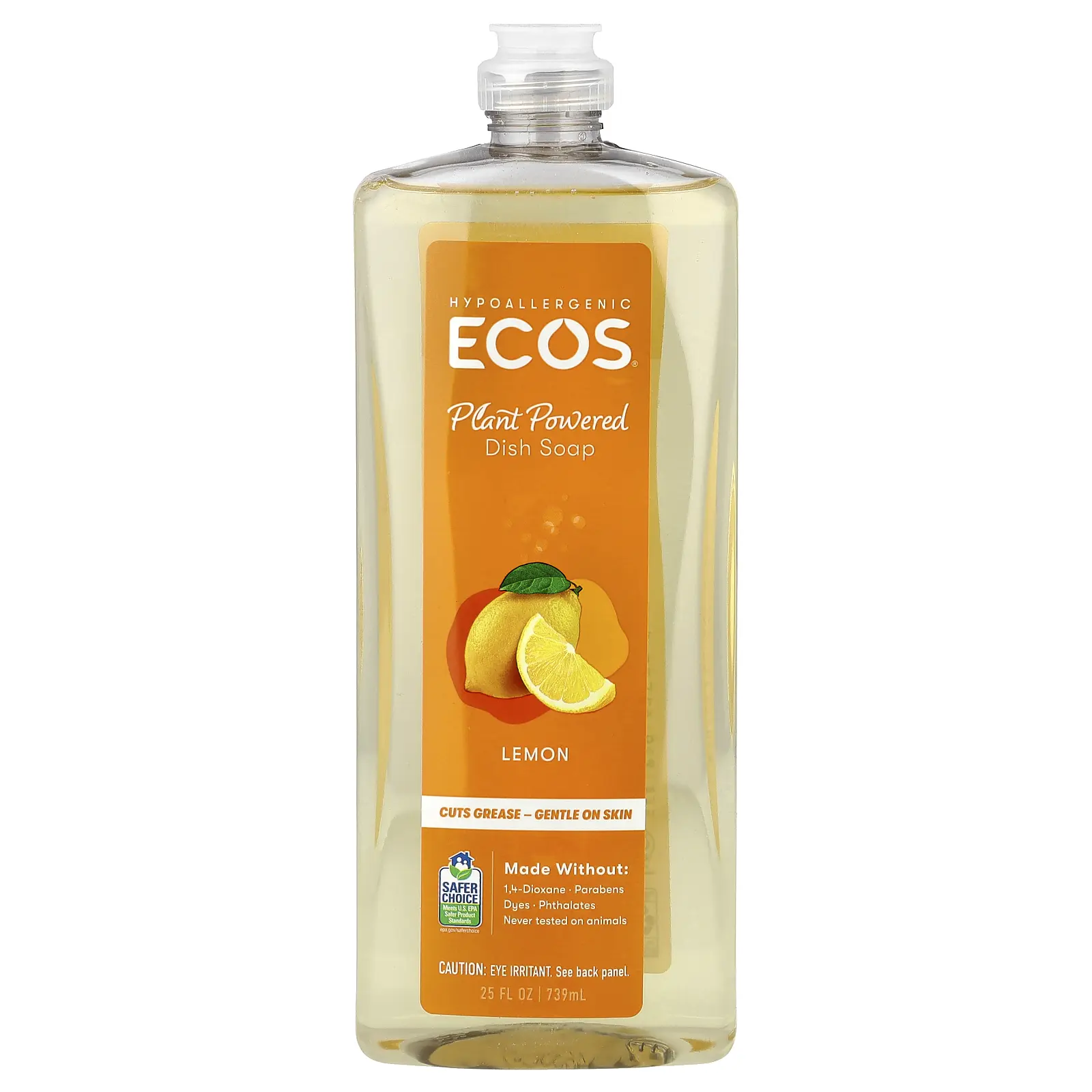 Ecos®, Plant Powered Dish Soap, Lemon, 25 fl oz (739 ml) Ecos®, Plant Powered Dish Soap, Lemon, 25 fl oz (739 ml)