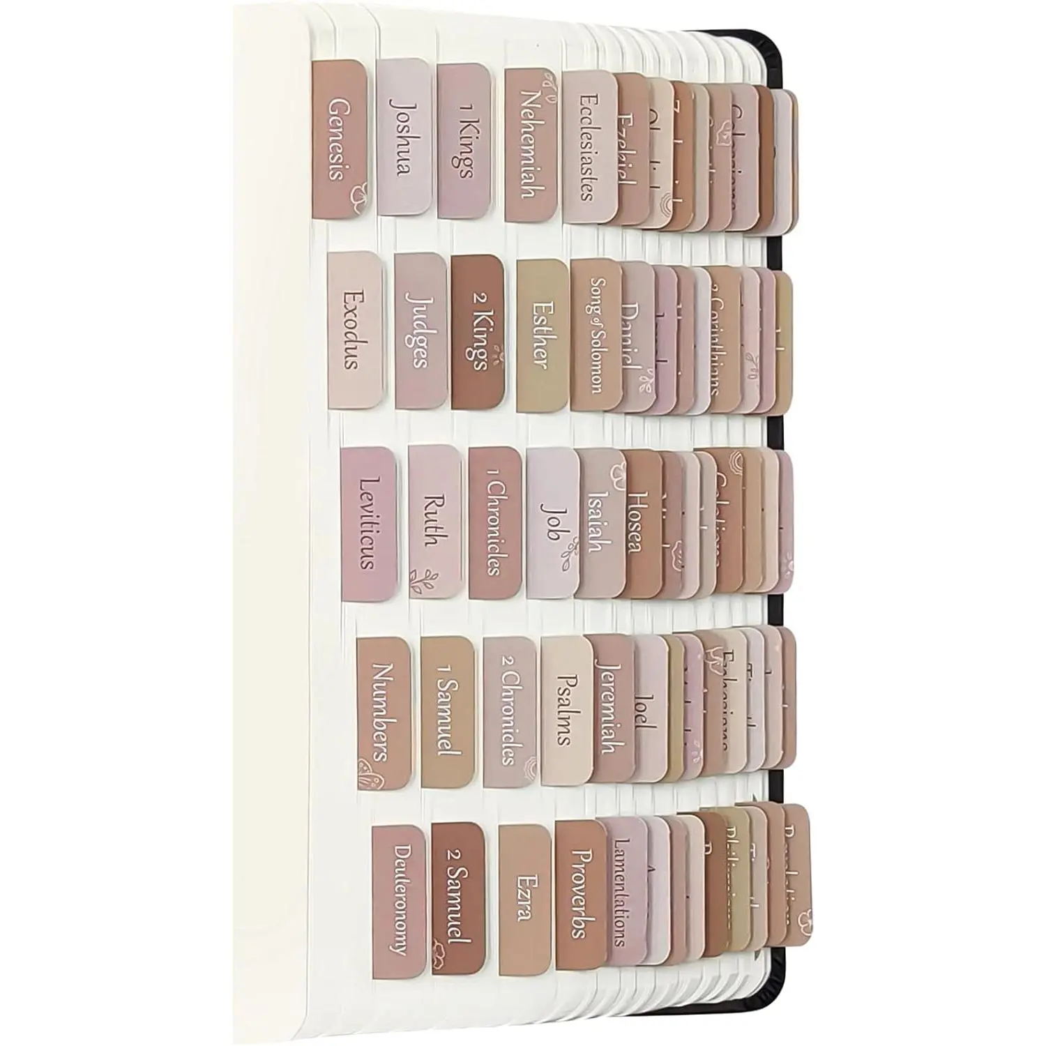 -  Tabs,  Study Journaling Supplies, Large Print  Tabs for Women and Men, 66  Index Tabs Old and  Testament,  Accessories, Include 14 Blank  BookTabs - Brown