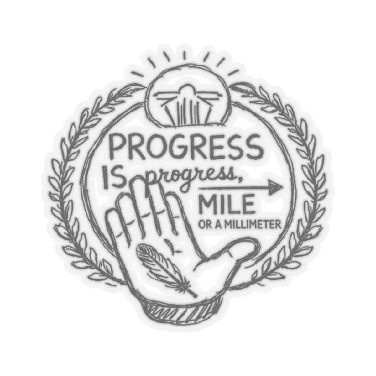 Motivational Hand-Drawn Adhesive Die-Cut Permanent Sticker, Inspirational Decal for Scrapbooking DIY Projects (Toys & Hobbies), Adhesive Stickers Stickers, Die-Cut Stickers