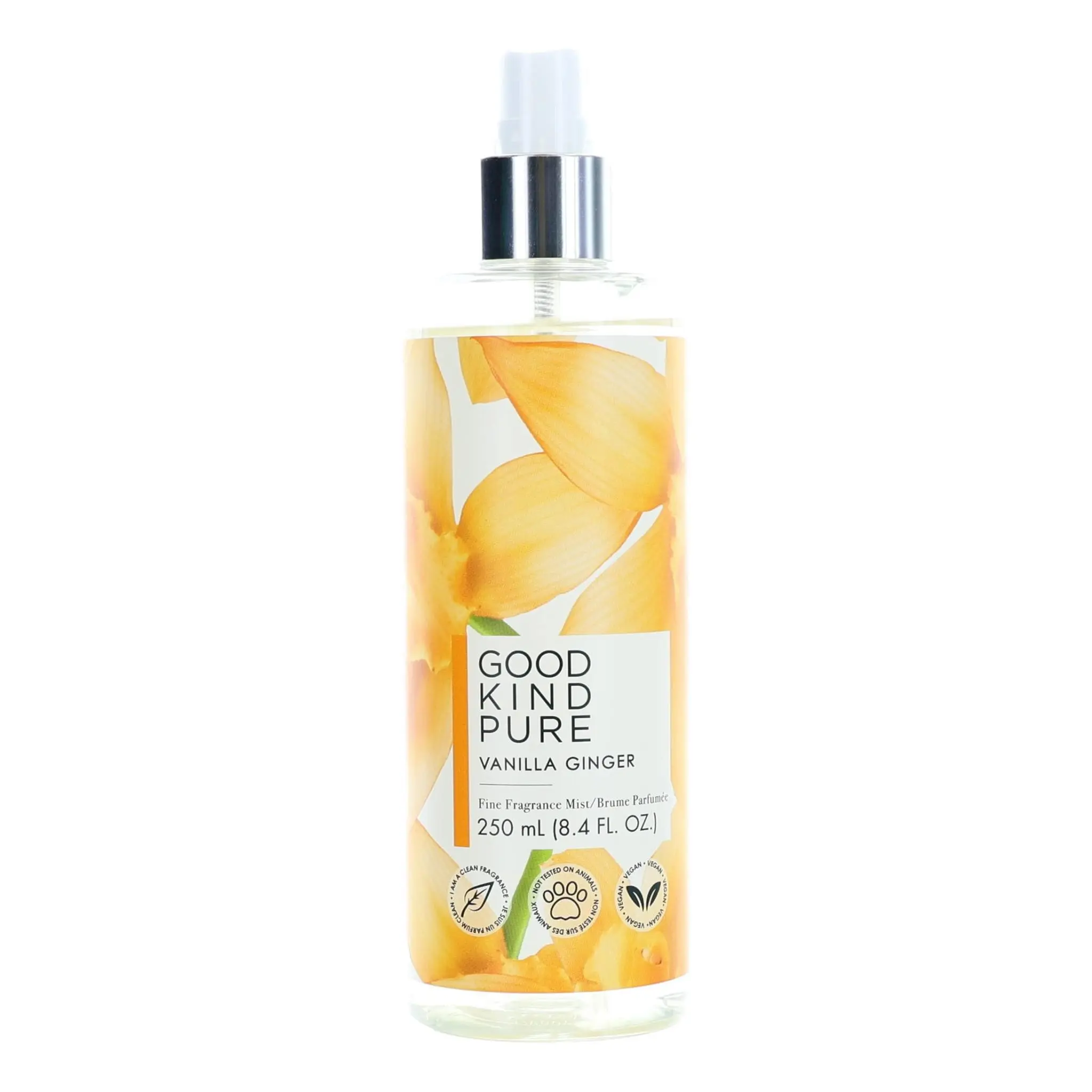 Coty Good Kind Pure Vanilla Ginger Energizing Warm Vanilla Women's Fragrance Mist, 8.4 fl oz Body Moisturizer, Mist Spray Bottle
