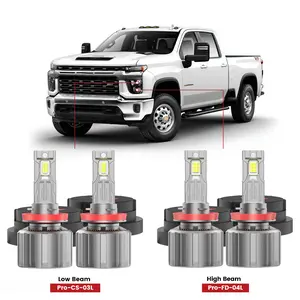 Lasfit Fit for 2020-2026 Chevrolet Silverado HD 2500 3500 Custom H11 H9 LED Bulbs with Dust Cover | Pro-DC Series