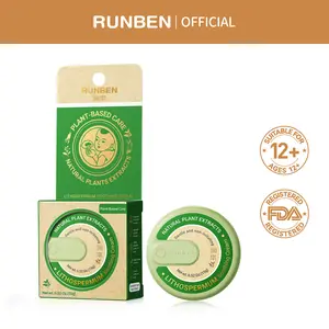 RUNBEN Natural Mosquito Bite Relief Balm for Kids, Soothes Itching, Compact Daily, 15g