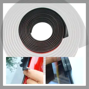 10FT Car Rubber Seal Strip for Car Front Rear Windshield, Door and Trunk - T-Type Adhesive Car Weather Stripping - Effective Dust Water Protection