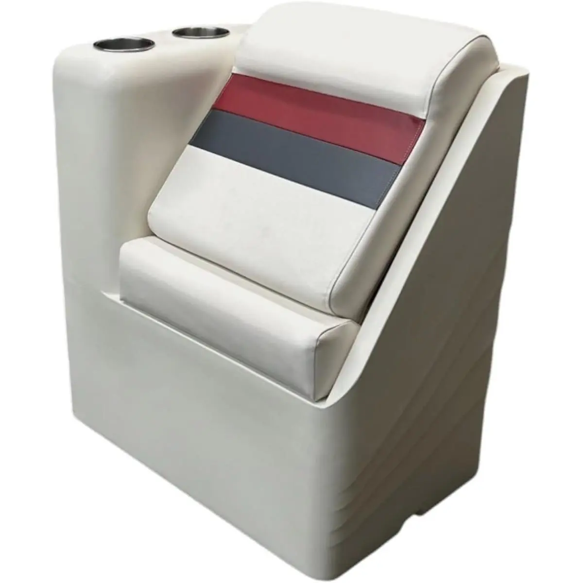 Horizon 3017-AAEC 25.5 in. Premium Series Left Radius Lean, Back White, Red & Charcoal