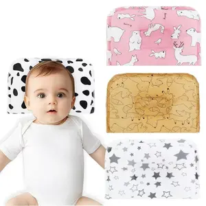 Baby Pillow 0-6 Months Shaping Pillow, Cute Cartoon Neck Support Pillow for Newborns, Prevents Flat Head Syndrome Sleeping Pillow, Soft Bedding
