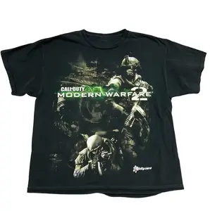 Modern Warfare 2 T-Shirt, COD Game Tee, Gifts Shirt, Unisex Vintage Graphic Tees Gothic Grunge Y2k Emo Scene Amity Affliction Style Clothes Men Women Streetwear