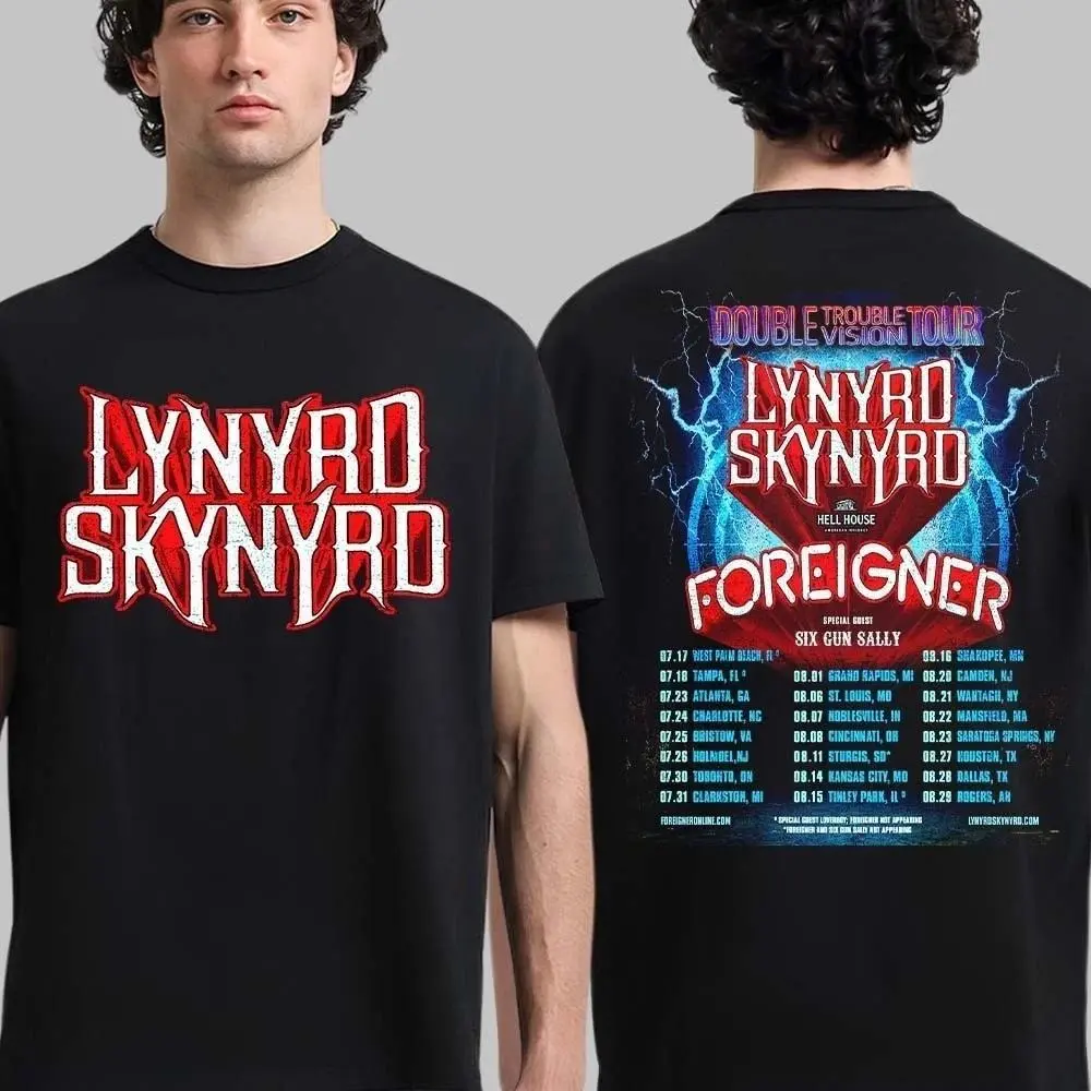 Lynyrd Skynyrd Double Trouble Double Vision Tour shirt, Inspired T-Shirt, Vintage Rock Band Graphic Tee, Retro Concert Shirt, Classic Music Lover Gift