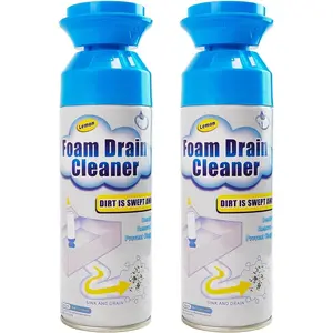 Drain Cleaner, Foaming Drain Cleaner and Deodorizer, Sink Cleaning , Drains Clog Remover for Kitchen Bathroom Drains, Sinks, Tubs (2PCS)
