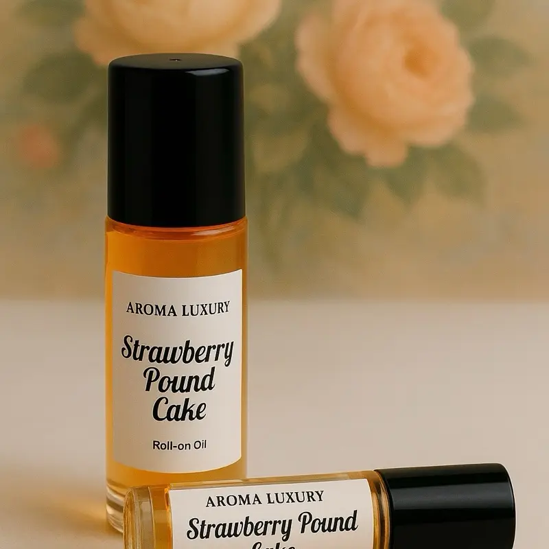 Strawberry Pound Cake Roll On Fragrance Oils - 10 ML Perfume Scented Choose your size between 10 ML and 1 OZ Compact Aroma