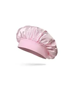1PC Children's Smooth Satin Bonnet With Ties Silk Bonnet, Fashionable And Comfortable Sleep Cap, Breathable And Non-Slip, Daily Hair Care Hat Adjustable Satin Bonnet Sleeping Cap