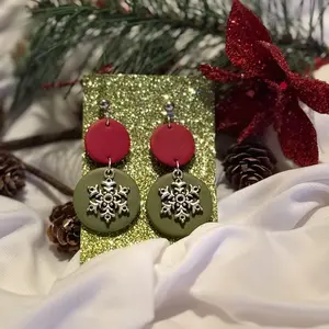Discounted $5 Holiday Dangles with Gold or Silver Charm and Ear Wire Options jewelry advent christmas earring
