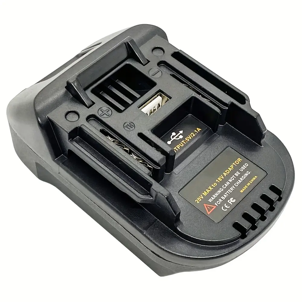DM18M Battery Adapter Compatible for Dewalt 18v-20v & for Milwaukee 18v  Lithium Batteries, Work Compatible with Makita 18v Cordless Power Tools, with USB Output Port