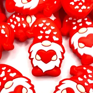 1pc Cupid Sent a Gnome Silicone Focal Beads - Valentine's Day Gnomes DIY Bead Supplies for Beaded Keychains ETc