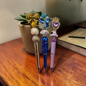 X3 Special Addition Pen Toppers for DIY Beaded Pens Bundle with Black Ink Plastic and Metal Toppers for Handmade Crafting Projects