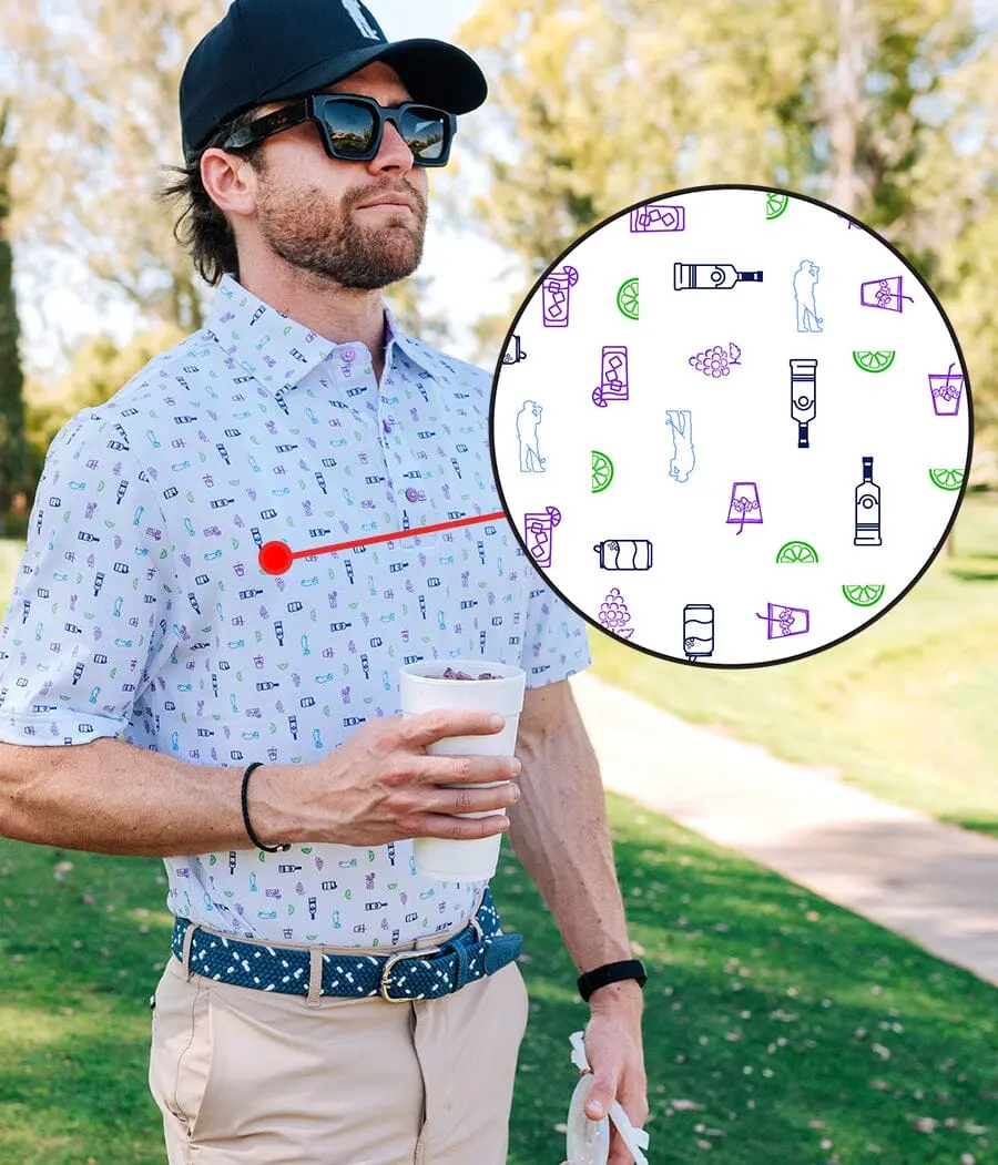 Transfusion Polo - Mens Performance Golf Polo - U Suck at Golf