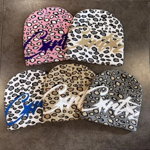 Y2k Style Leopard Print Beanie