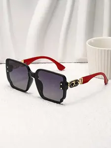 Elegant Fashion Square Frame Women's Sunglasses, High-End Simple Design Shades, Outdoor Sports Travel Accessories