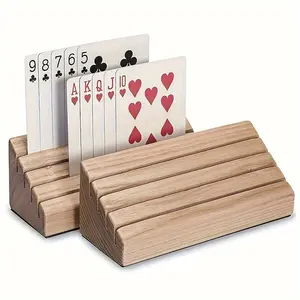 Playing Card Base Photo Display Stand and Phone Holder Natural Stylish Design Stable Support Multi Functional Use Smooth Surface Ideal for Desktop Decoration Game Lovers Home Office and Daily Display Organization