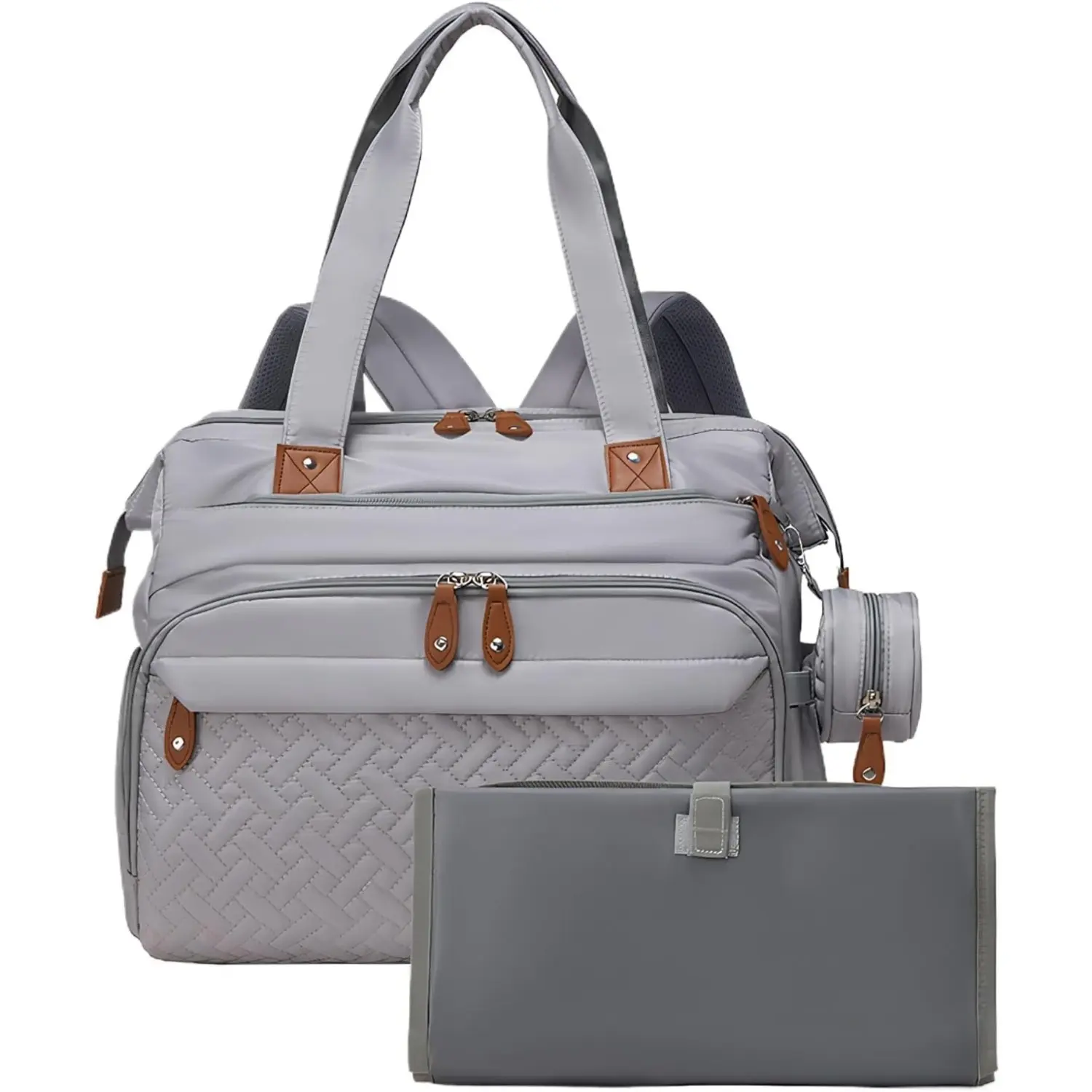 Baby Diaper Bag Large Waterproof, Diaper Bag With Changing Pad, Stroller & Portable Changing Pad, Bottle Nipple Pouch, Travel Shopping Must-Have for Moms and Dads, Multifunctional Diaper Bag