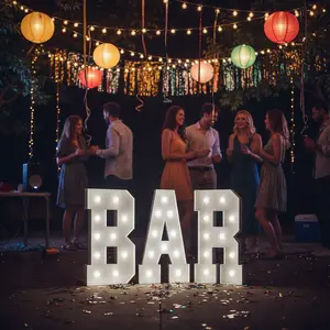 3pcs Marquee Light Up Letters Bar Marquee Letters, 3ft Large Light Up Letters for Party, Bar, Night Light, Home Decor Sign Big Cardboard Backdrop Birthday Party 2026 Graduation Party Decoration Mosaic Number Foam Cardboard Decoration Led Lighted