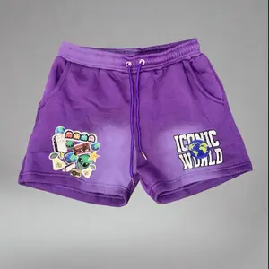 PURPLE ICONIC GLOBAL-WIDE SHORTS