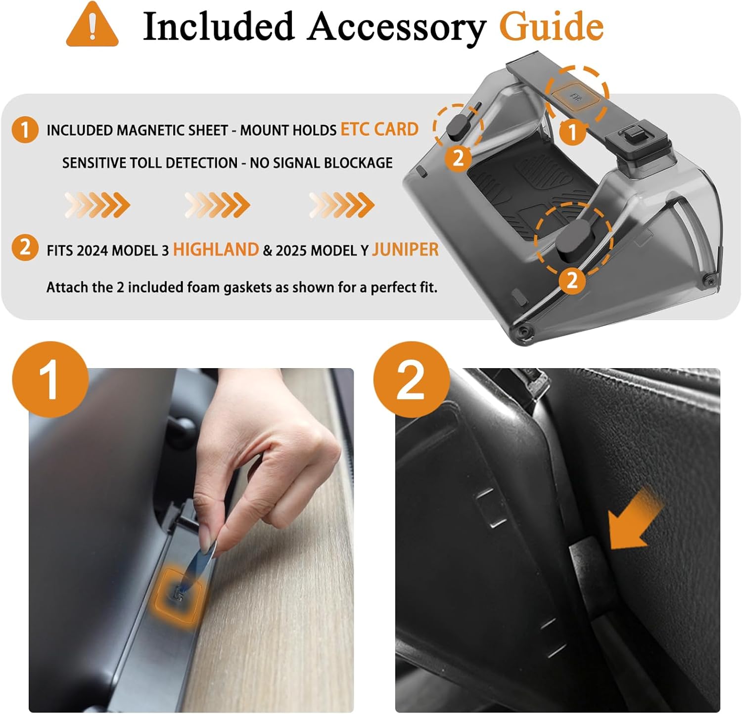 Under Screen Storage Organizer for 2016-2025 2026 Tesla Model Y/Model 3 Accessories (Fit New Model Y Juniper/Model 3 Highland), Hidden Center Console Organizer Tray with Anti-Slip Silicone Pad