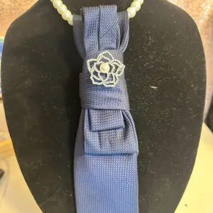 Fancy Tie Pearl Necklace