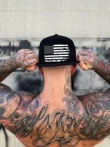 USA FLAG FLAT BILL HAT