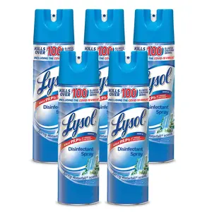 Lysol Disinfectant Spray - Spring Waterfall, 19 Oz (Pack of 5)