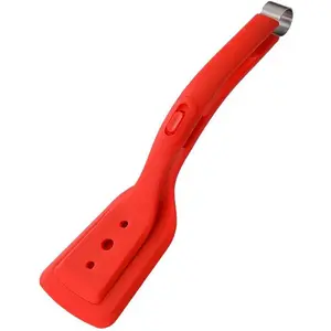 2-in-1  Spatula Tongs - Heat-Resistant  Turner & Tongs for Flipping Fish, Steak, Pancakes - Non-Scratch,  (Red)