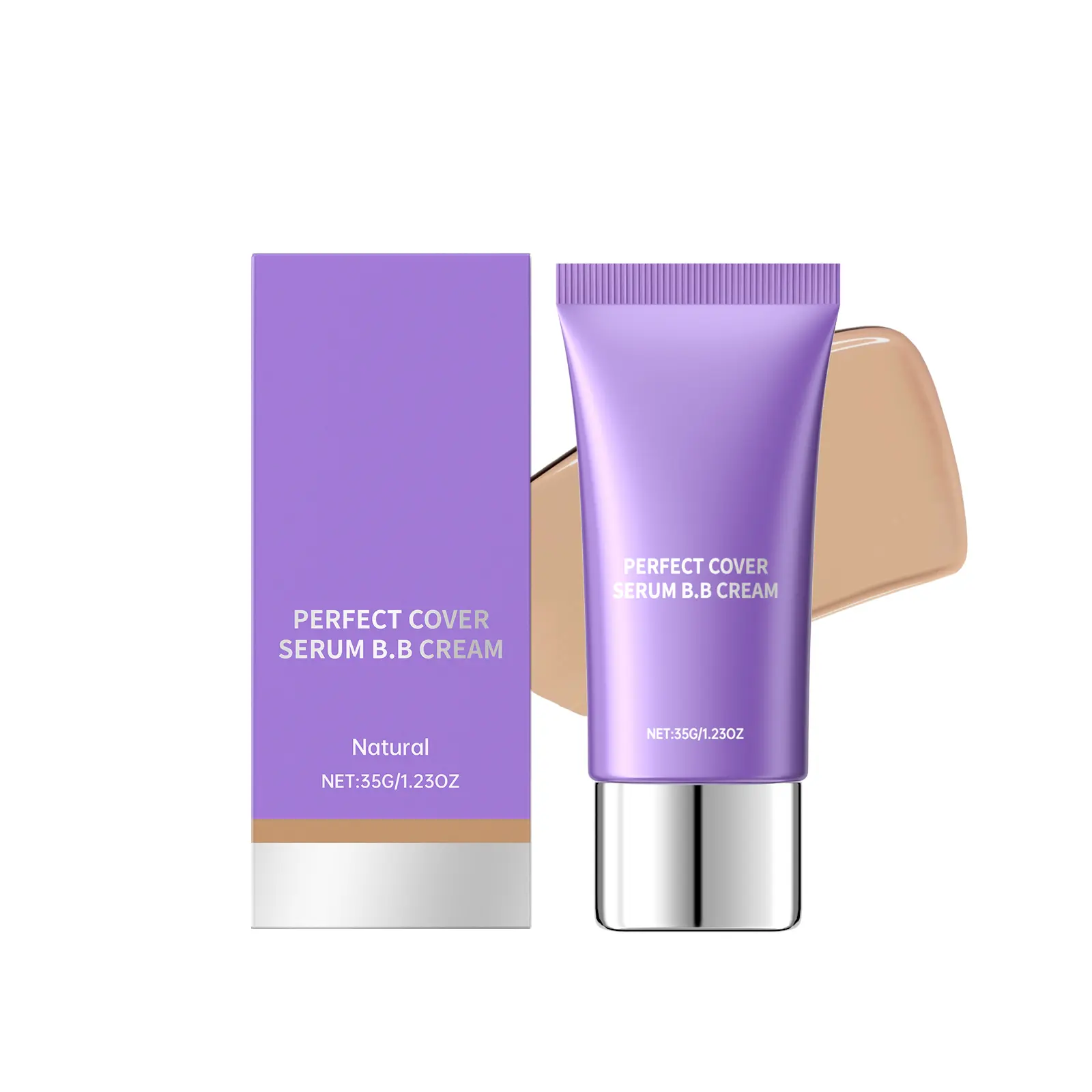 Lightweight, moisturizing, matte, and sheer BB cream suitable for oily and dry skin. Portable essence BB cream.  Cover Serum BB Cream (35ml) - Bifida Ferment Lysate Serum-Infused BB Cream for Anti-Aging Skin Rejuvenation, Skin Tint, Tinted Moisturizer,