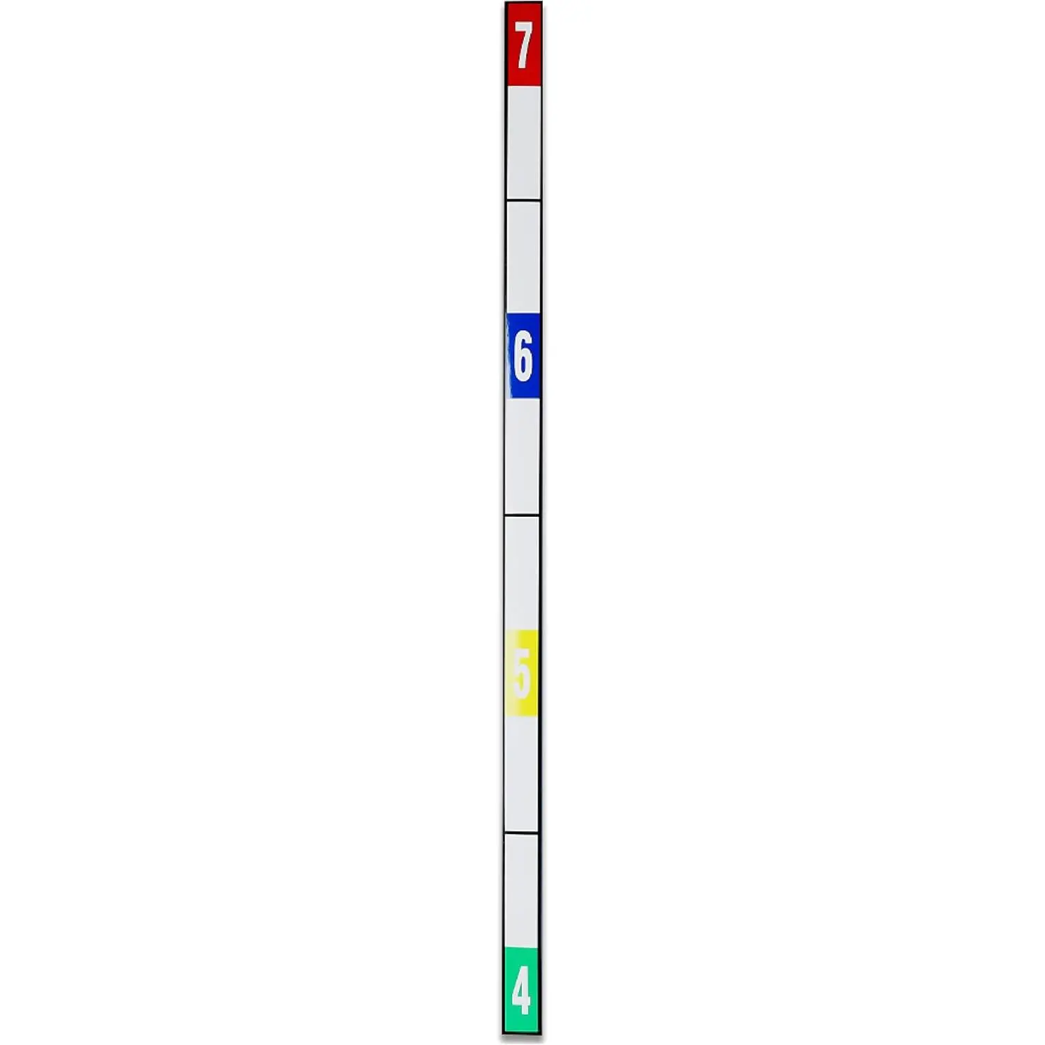 Height Measuring Wall Tape - 1 a W x 36a H - Removable Adhesive Backing Strip - Durable Vinyl Material - White Background & Black Letters - Height Measurement for Adults
