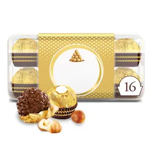 Gourmet Hazelnut Milk Chocolate Gift Box - 16 Individually Wrapped Chocolates, 7 oz