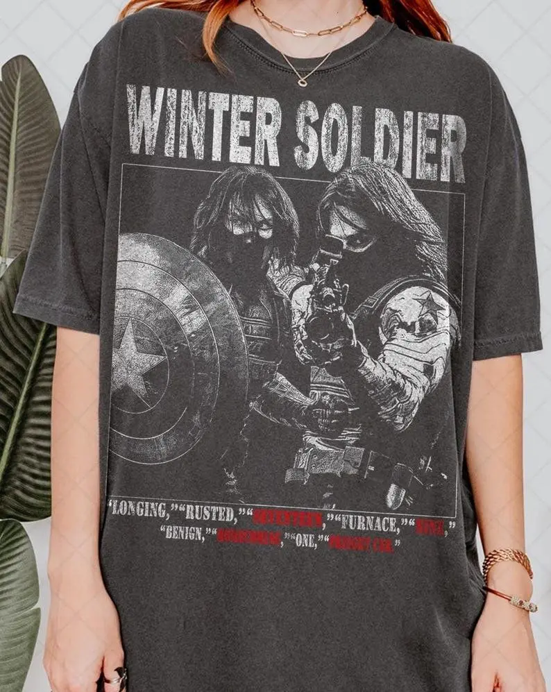 [Sale off up to 50%] Limited Comfort Colors Winter Soldier T-Shirt, Winter Soldier Bucky Barnes Bootleg Fan Tee T-Shirt, Gift For Women and Man Unisex T-Shirt
