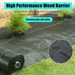 GARVEE 6.5Ft x 330Ft Heavy Duty Weed Barrier Fabric, Premium 3.2 Oz Landscape Ground Cover, Thick & Durable Weed Block & Erosion Control, Easy Setup for Gardens, Yards, and Agricultural Use