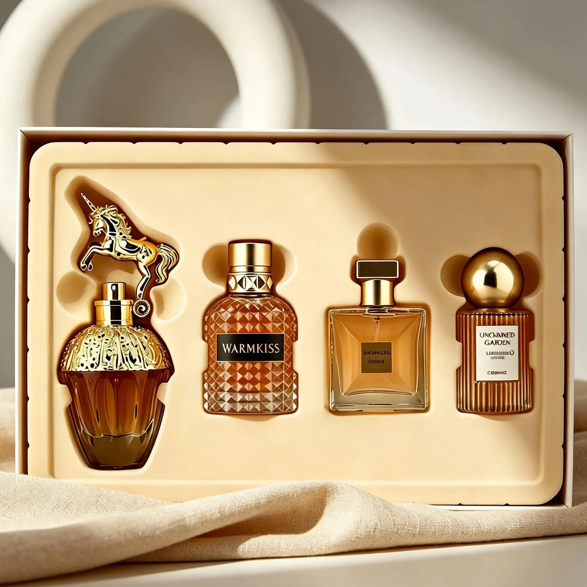 Perfume Gift Set，4-Piece Perfume Gift Set，4 unique blended scents, lasting up to 72h.Soft fresh long-lasting fragrance, portable sampler sizes. Elegant premium packaging, ideal birthday, Valentine, holiday & dating gift, perfect daily & party wear.