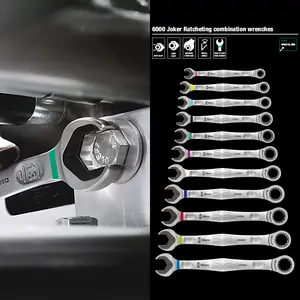 Wera 6000 Joker Ratcheting Combination Wrenches - Durable High-Performance Steel & Nickel-Chromium Coating for Versatile Use