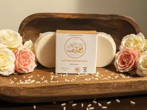 Rice & Donkey Milk Soap Bar | Ground Rice, Coconut Oil & Vitamin E | Mendez Craft House