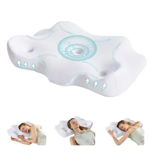 Cervical Pillow for Neck and Shoulder,Contour Memory Foam Pillow,Ergonomic Neck Support Pillow for Side Back Stomach Sleepers with Pillowcase