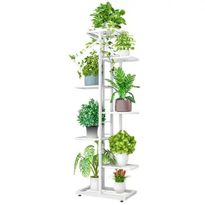 Plant Stand, 7 Tier Indoor Outdoor Tall Metal Flower Shelf, Corner Flower Pots Holder, Tiered Plant Shelf Display Rack for Living Room Bedroom Balcony Garden Patio