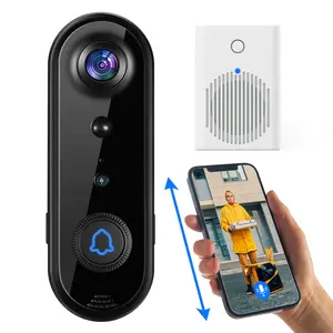 2.4G WiFi 2K Smart Wireless Doorbell Camera for Fall Gift, QHD Smart Ring Camera Doorbell, Support Cloud Storage and Micro SD Card, Two-way Audio,  QHD Night Vision, Alerts, Indoor/Outdoor Surveillance Camera