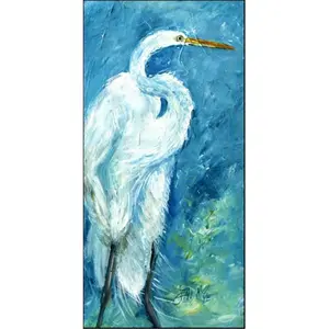Carolines Treasures  Bruce The Egret Indoor & Outdoor Runner Mat- 58 x 28 in.