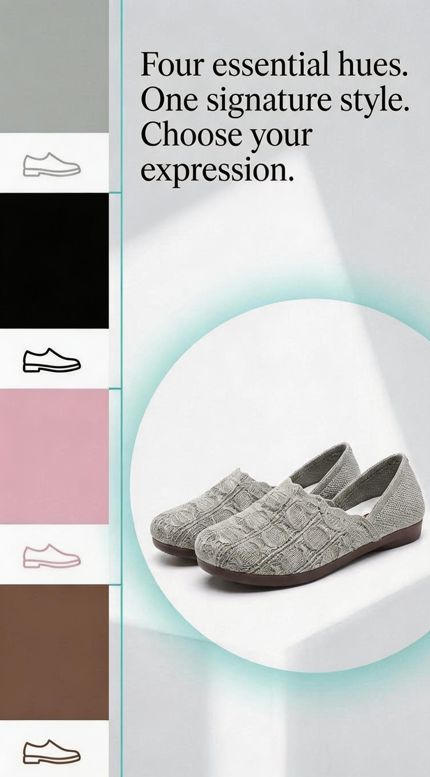 Breathable Elastic Upper Slip-Ons  Foldable Lightweight Casual Shoes  Soft Cushion Sole for Daily Walking