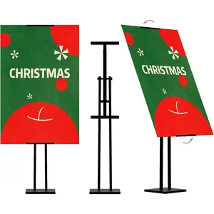 Duty Sign Stand, Standing Poster Stand, Retractable Poster Board Stand and 180°, Display Stands for Vendor Events, Black Foam Board Stand 2 Pack