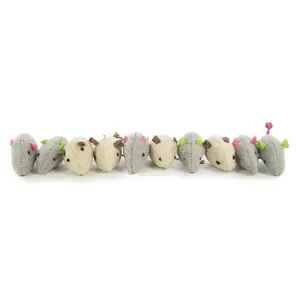 Skitter Critters Value Pack Catnip Cat Toys - Gray/Cream, Set of 10