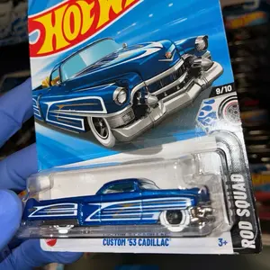 Hot Wheels Custom '53 Cadillac Rod Squad Blue White Yellow 1:64 Diecast Car