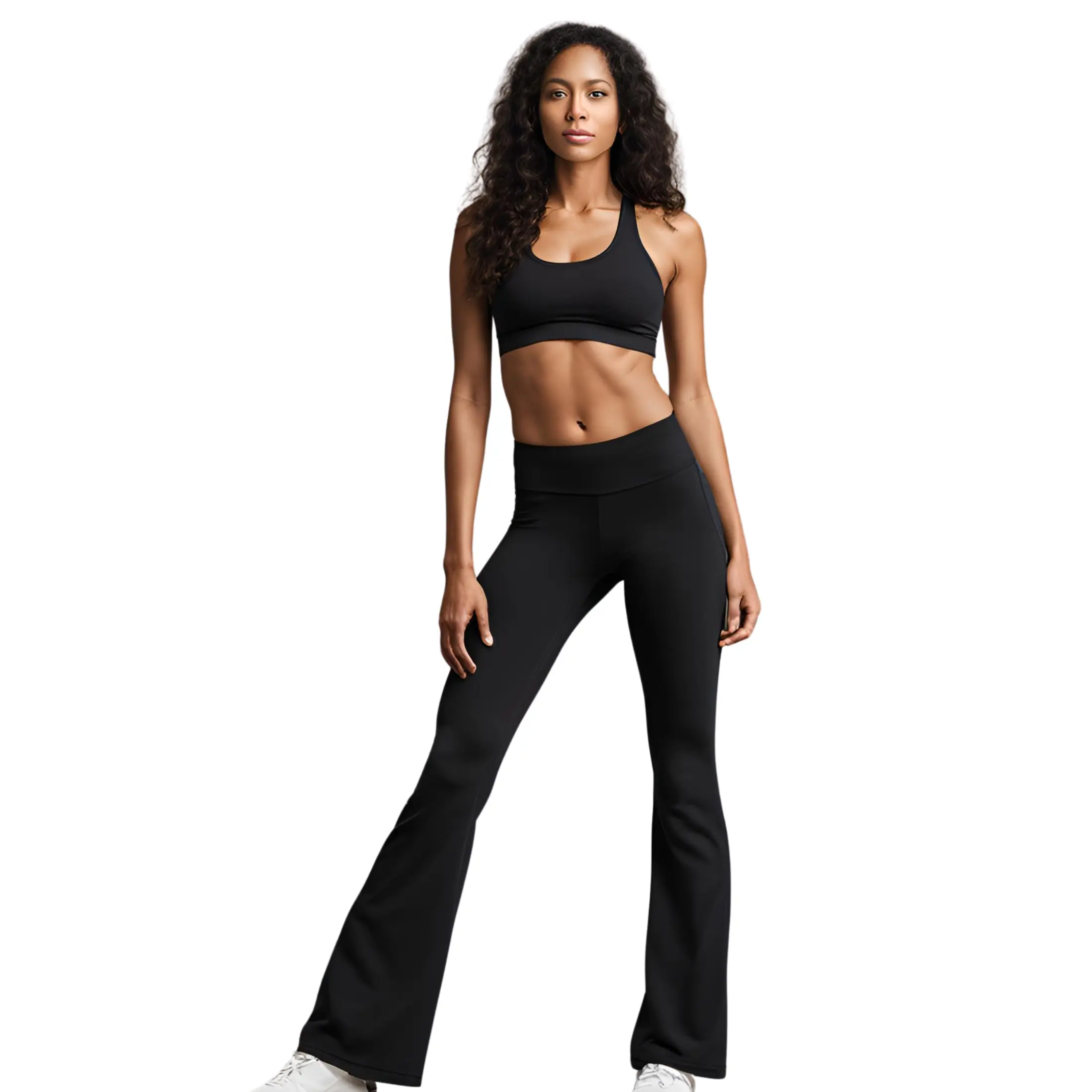 Women High Waisted Yoga Pants Flare Bottom Cotton Spandex Bootcut Wide Leg Pants Comfortable Pants Yoga Leggings Casual Wear cargo airport outfit Sports Sweatpants Stylish Activewear
