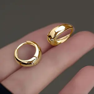 18K, anti-fading, comfortable and versatile, simple and elegant,suitable for daily wear or parties, high-quality fashion women's , jewelry accessories,exquisite women's gifts evil eye protection daily costume jewelry accessory multiple Small Hoop Set Gold